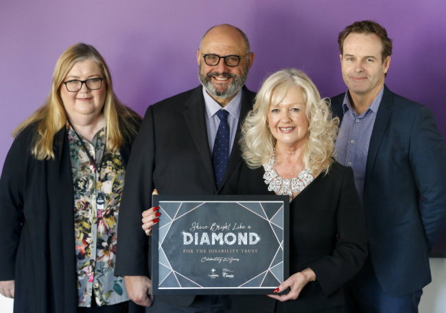 Wests Illawarra CEO Daniel Munk with The Disability Trust in 2019.