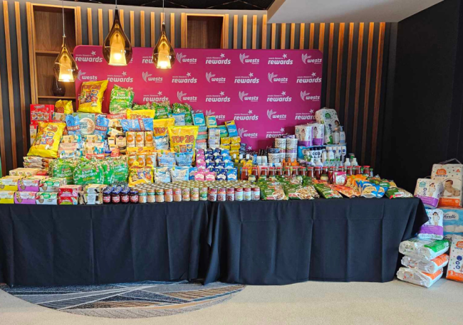 Wests Illawarra's Community Food Drive in 2024. Food and supplies were donated to 4 local charities and organisations.