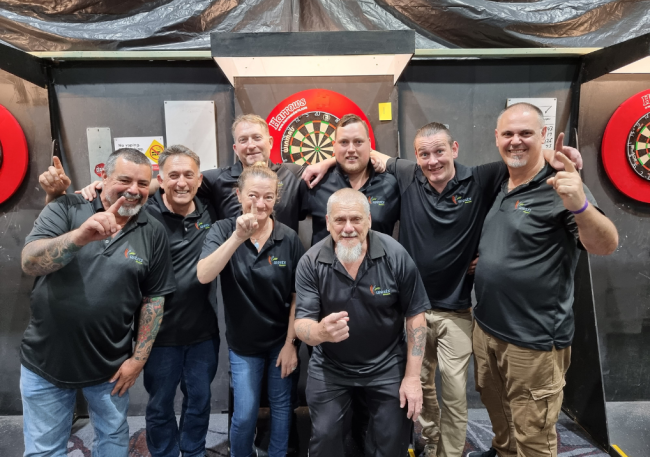 Members of the Wests Illawarra Darts Club.