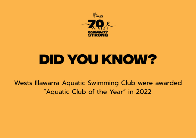 Worthy accolades for the Wests Illawarra Aquatic Swim Club!