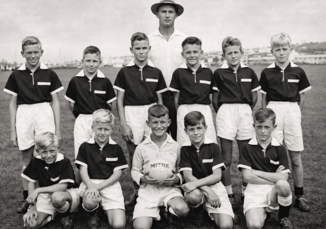 One of the junior teams from the Unanderra Hearts Soccer club.
