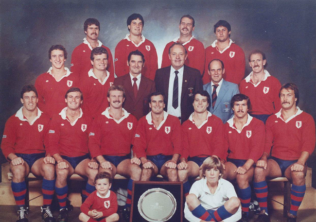 The 1984 premiership winning team from the Western Suburbs Rugby League Football Club.