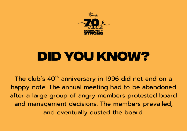 Changing times... members rose up to fight for what they wanted from their local club.