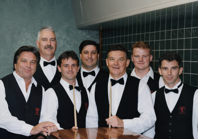 Some members of the Wests Illawarra Snooker Club in 1997.