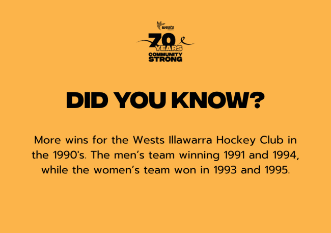 More success for the Wests Illawarra Hockey Club in the 1990's.