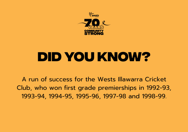 An incredible run of first grade wins for Wests Illawarra Cricket Club!
